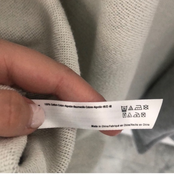 Anthropologie Bell Sleeve Grey Sweatshirt Cardigan One Size - Picture 4 of 5